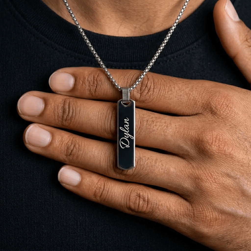 Collier Homme Argent Personnalisé