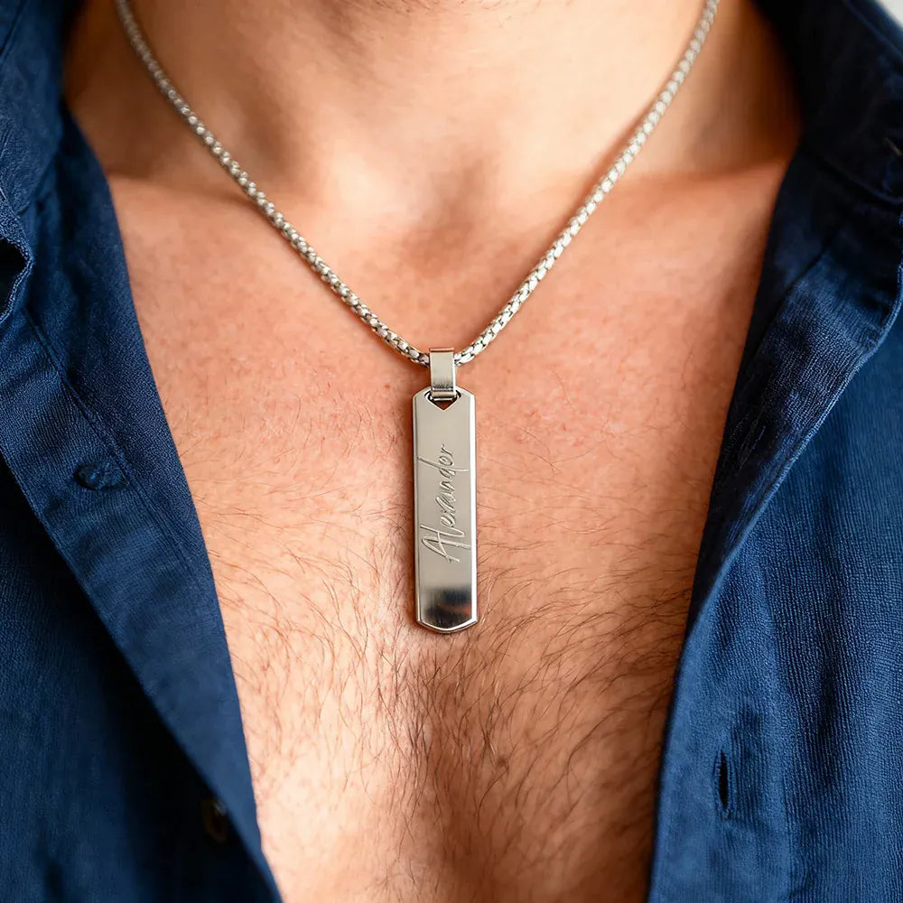 Collier Homme Argent Personnalisé