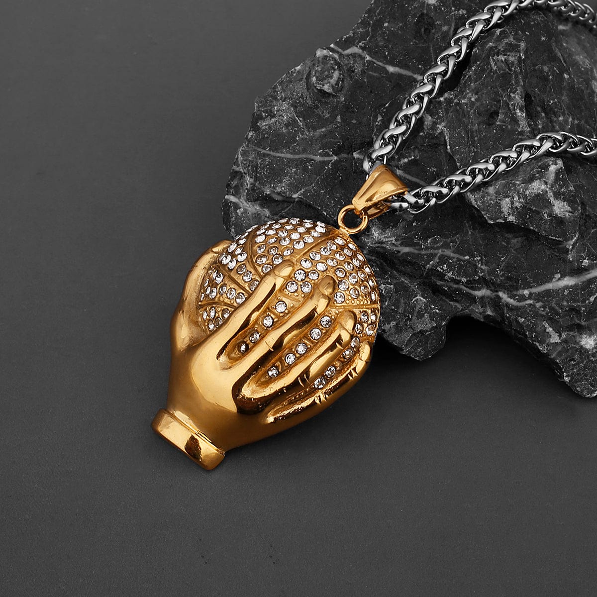 Pendentif Panier Basket et ballon en argent Pendentif Panier Basket et ballon en argent