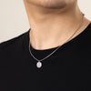 Collier homme pendentif rond