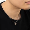 Collier homme pendentif rond