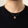 Collier homme pendentif rond