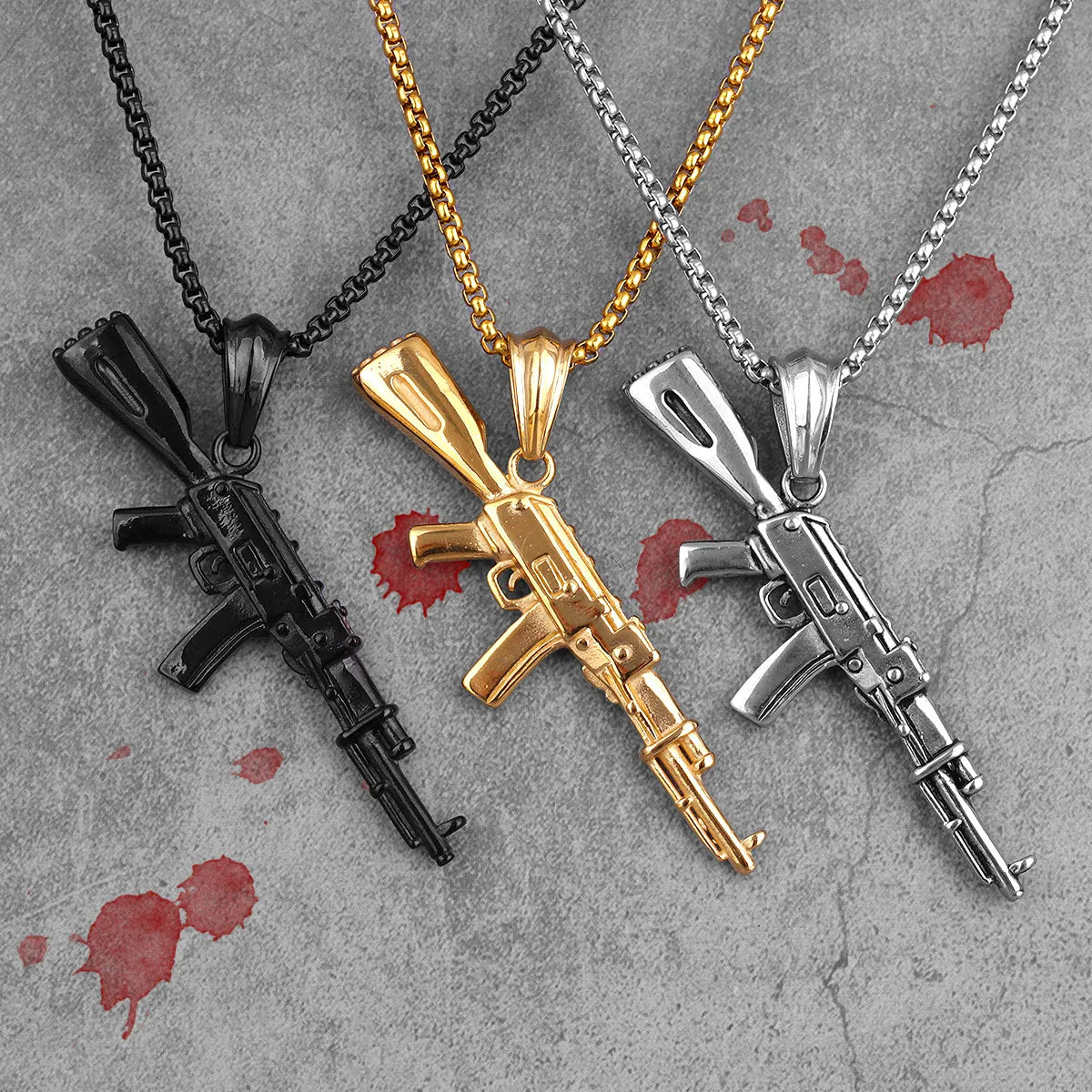 Collier Homme Pistolet
