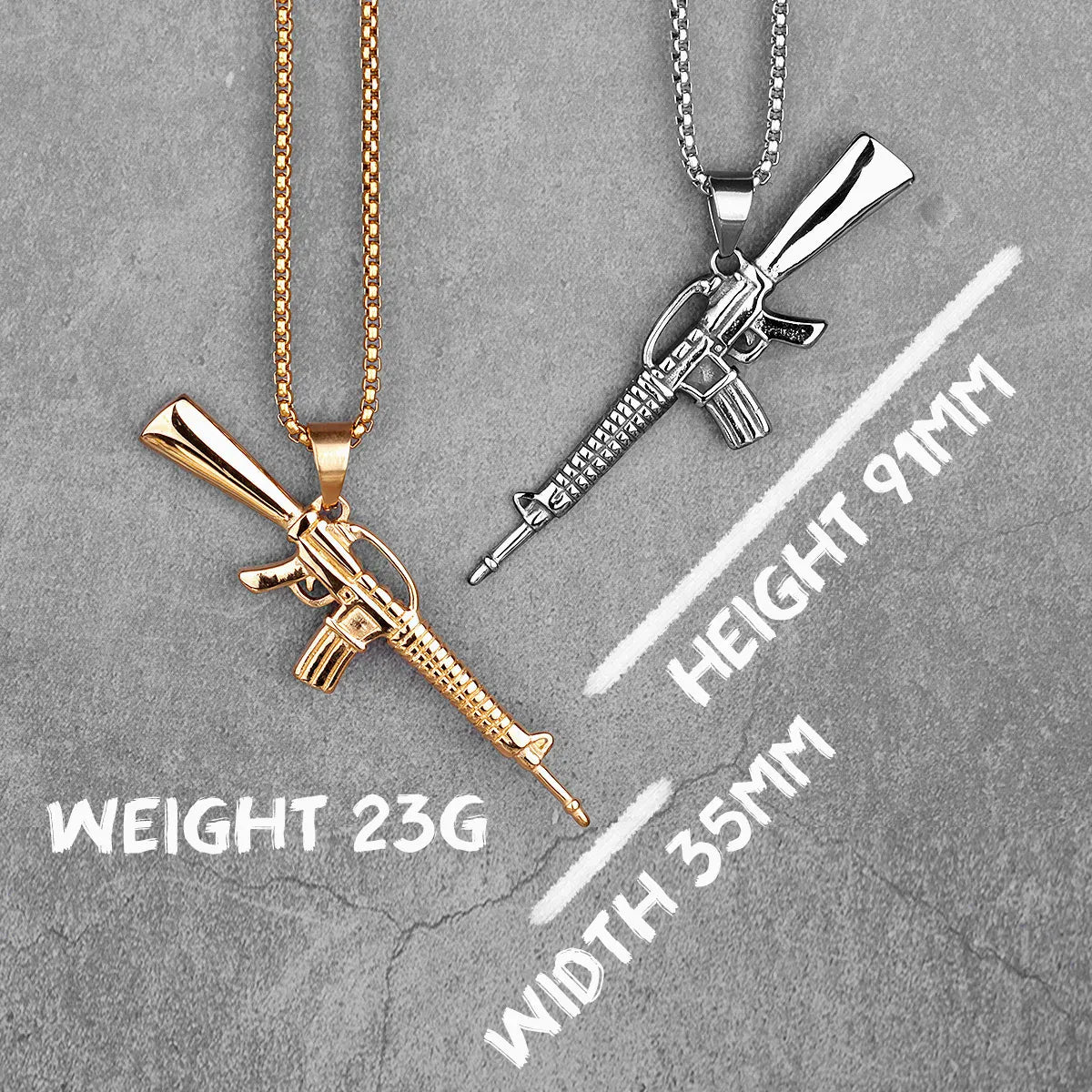 Collier Homme Pistolet