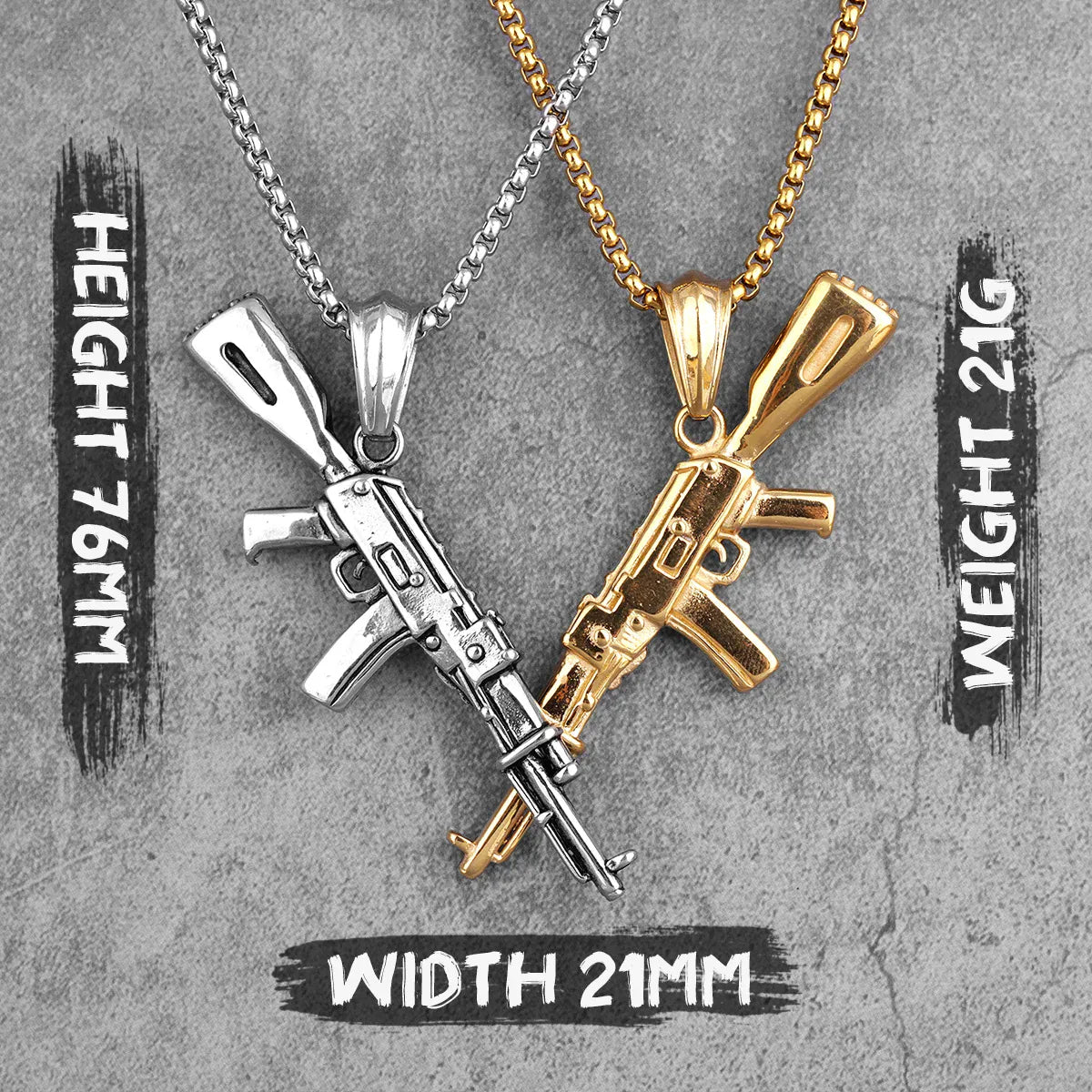 Collier Homme Pistolet