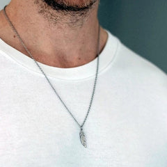 Collier homme plume Chaîne Bijoux