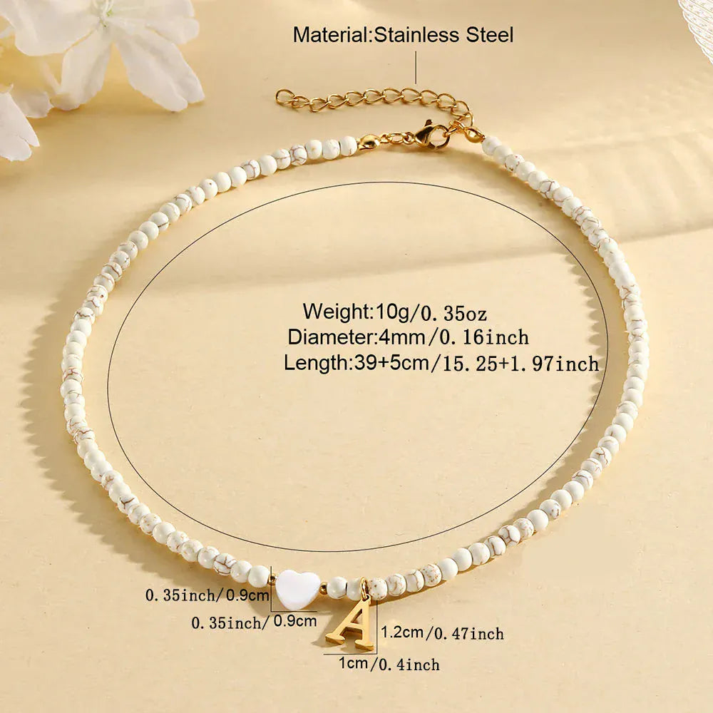 Collier Lettre Perle