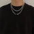 Collier multirangs homme