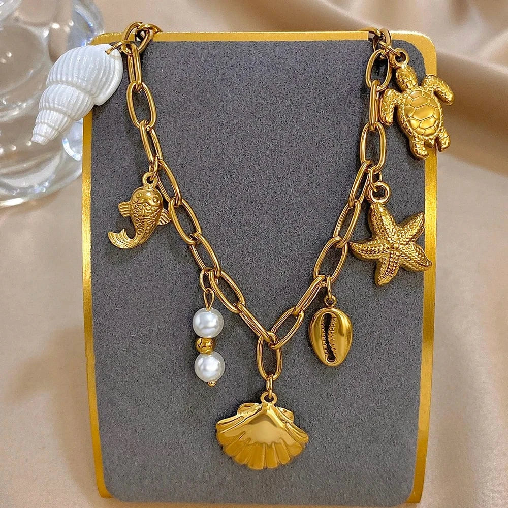 Collier Or avec Breloques