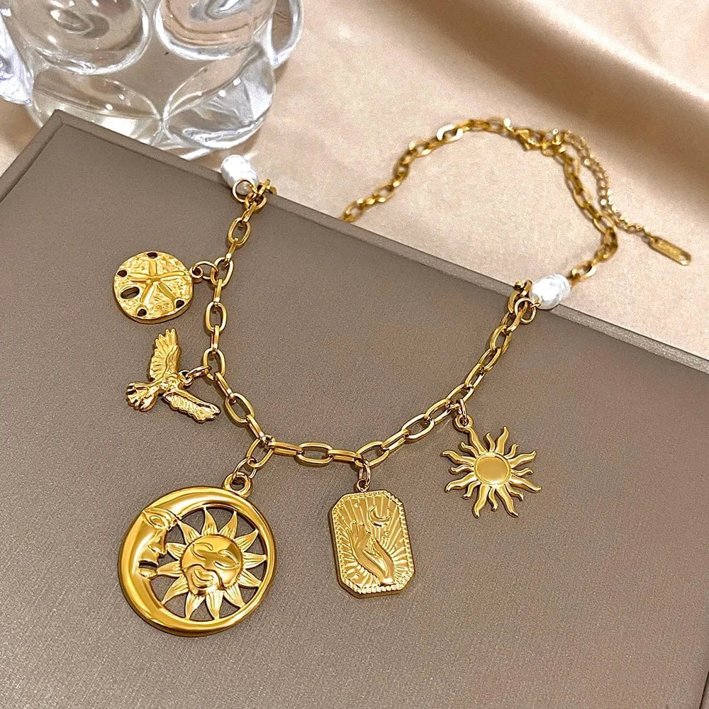 Collier Or avec Breloques