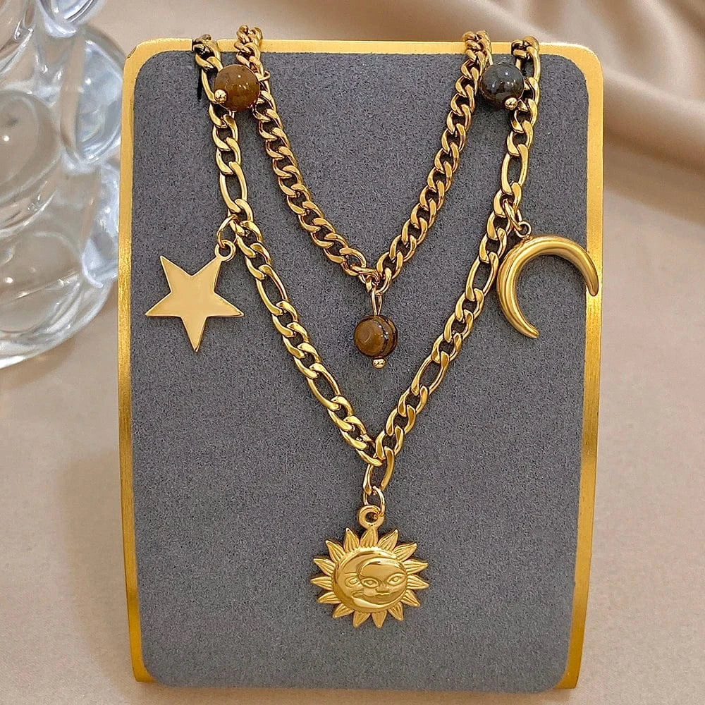 Collier Or avec Breloques