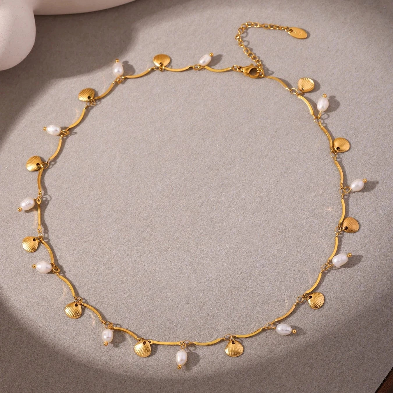 Collier Pampille Coquillage Or