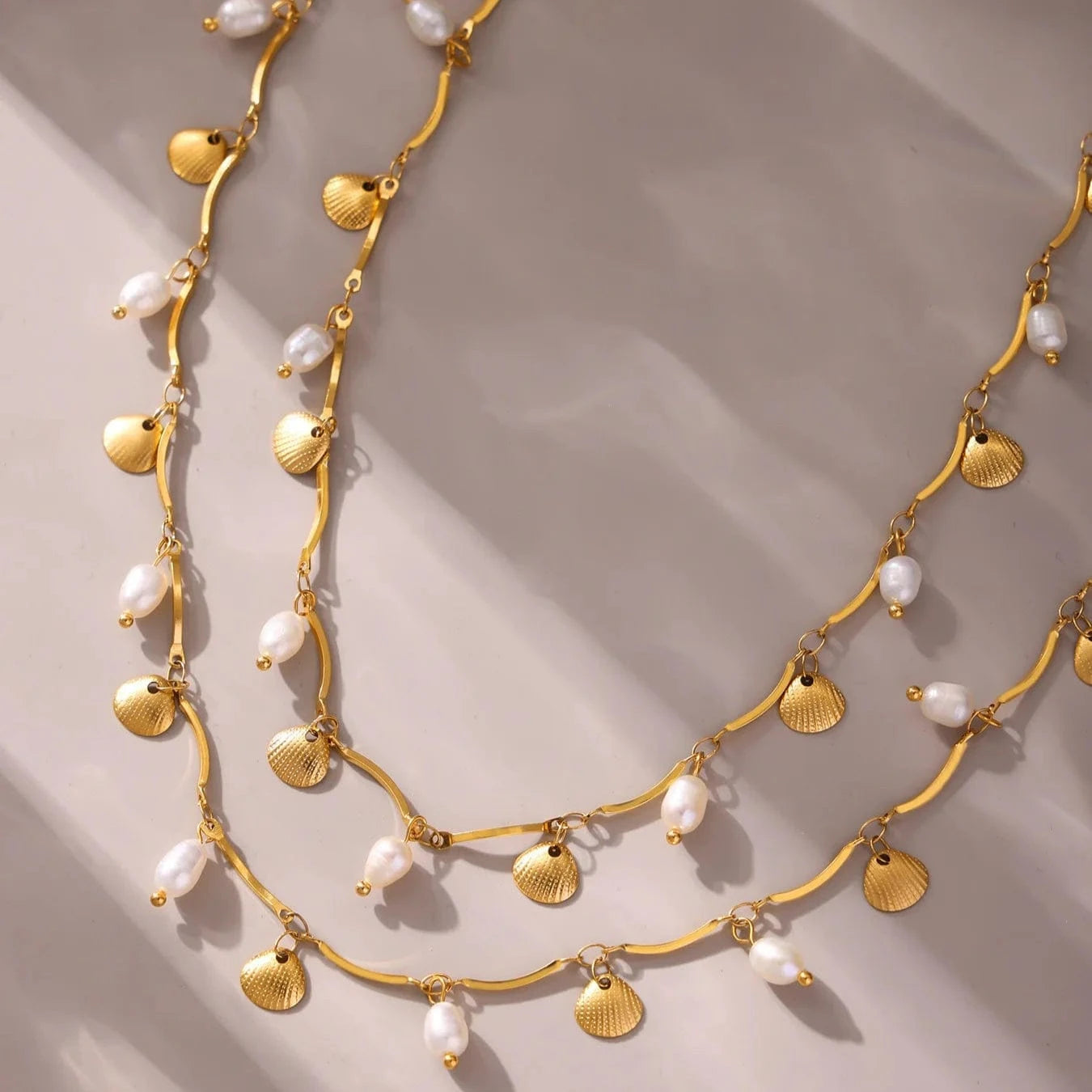 Collier Pampille Coquillage Or