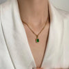 Collier Pendentif Vert