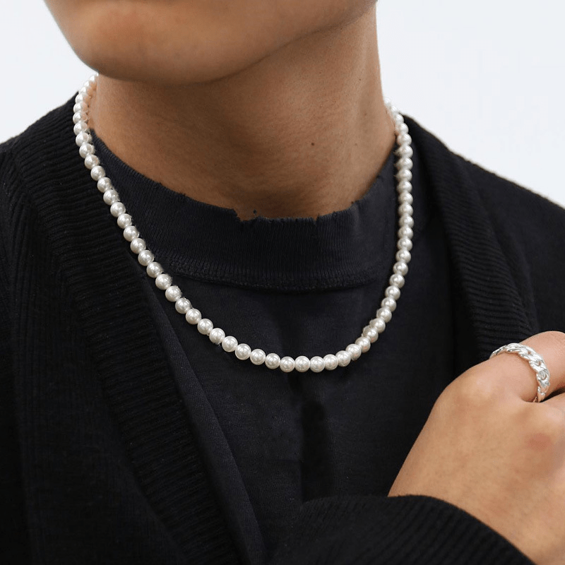 Collier perle homme