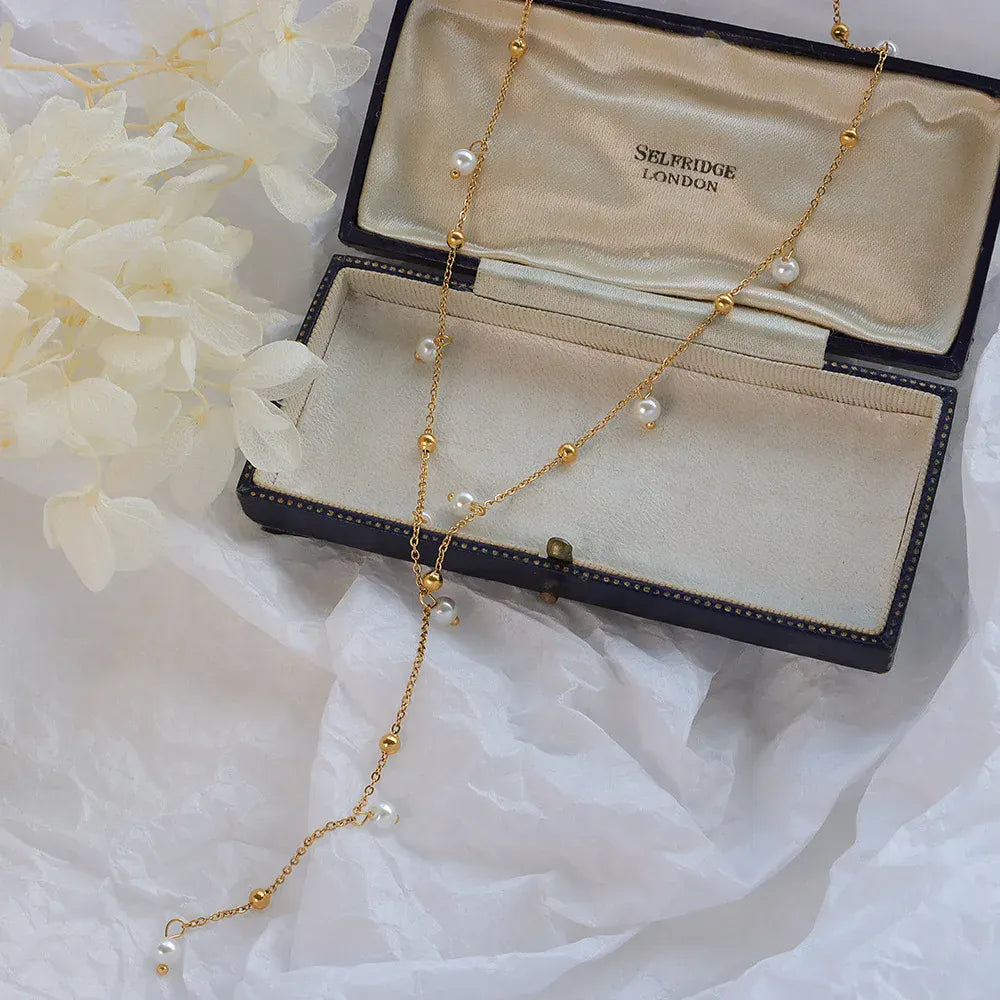 Collier Sautoir Or Perles