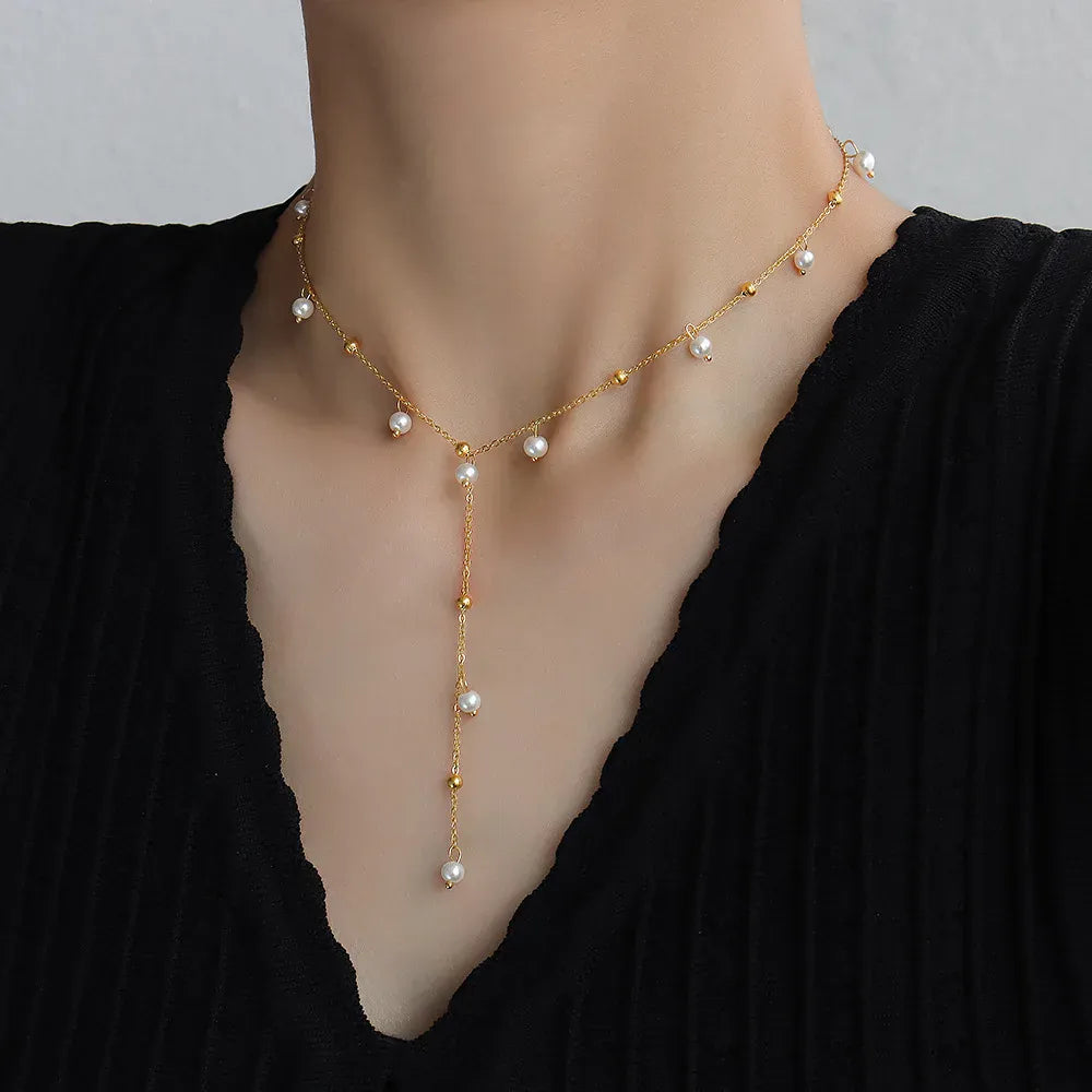 Collier Sautoir Or Perles