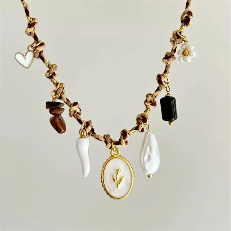 Collier Tissu Charms