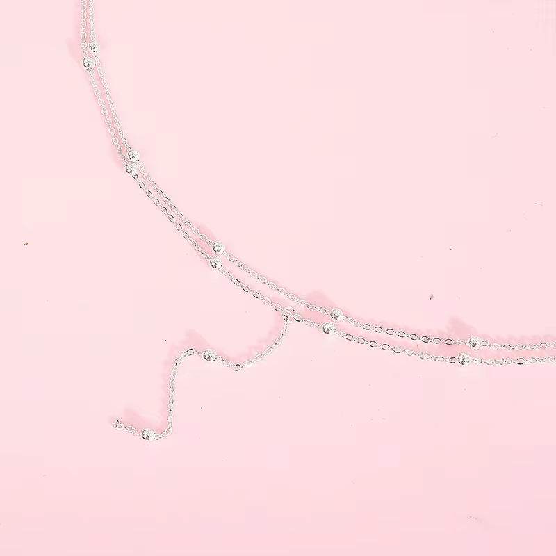 Double Chaine Argent Femme