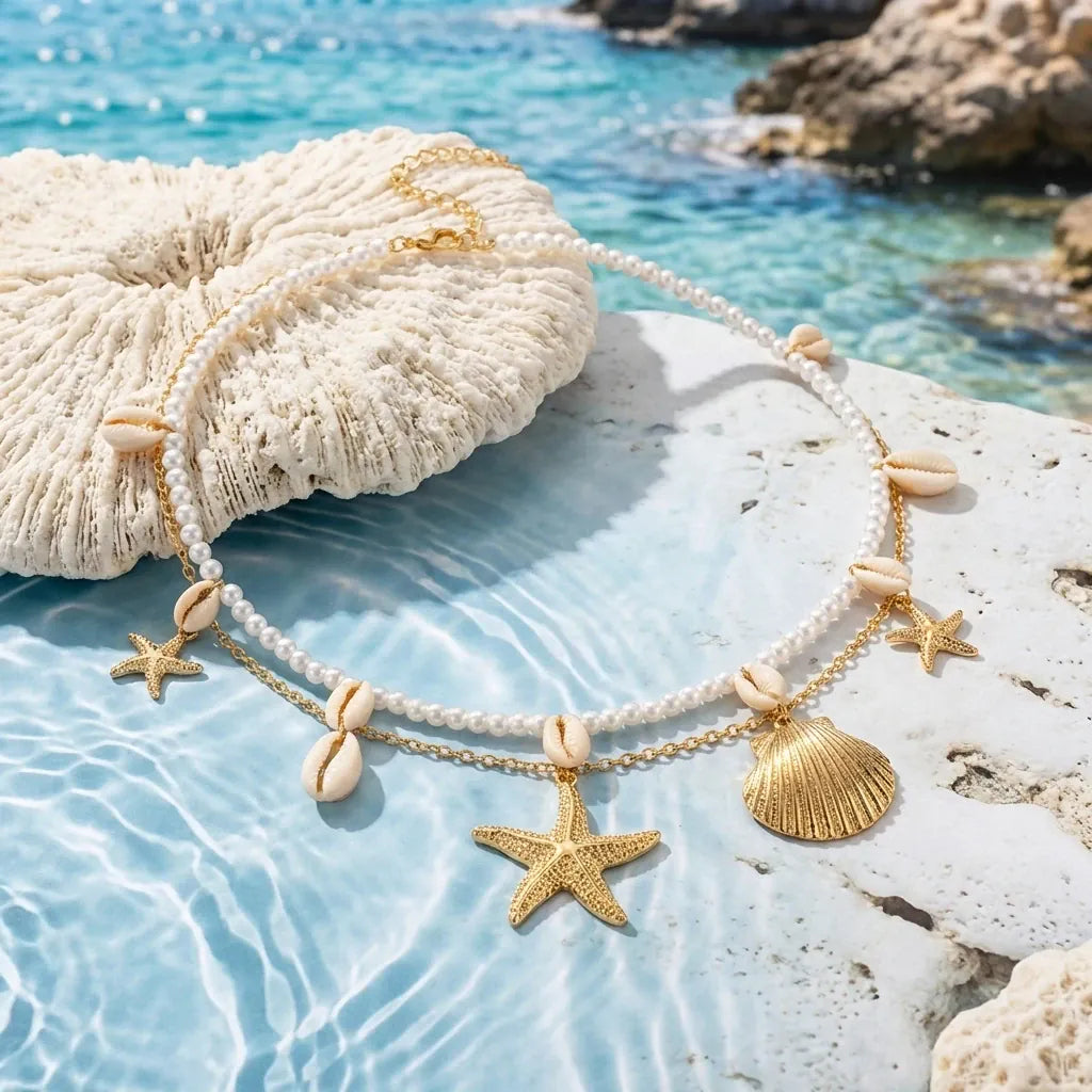 Double Chaine de Ventre Coquillage