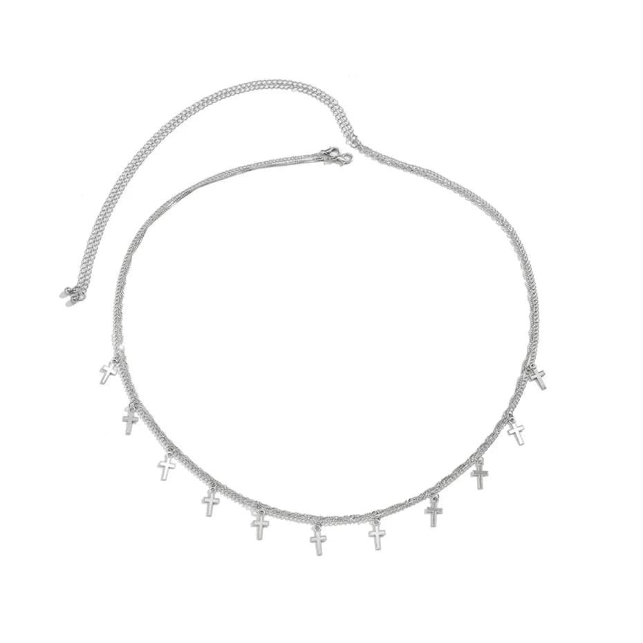 Double Chaine de Ventre Croix