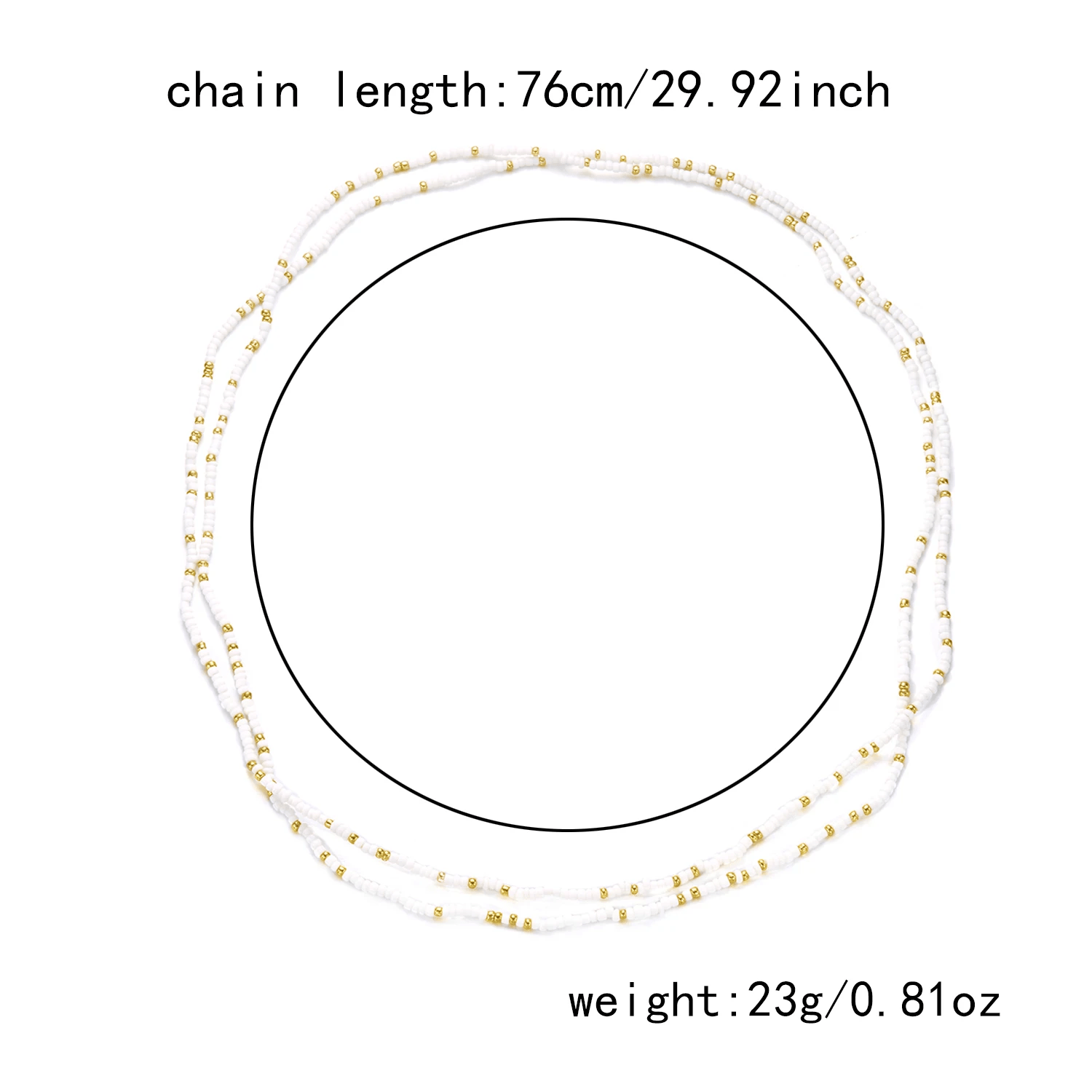 Double Colliers de Ventre Perles