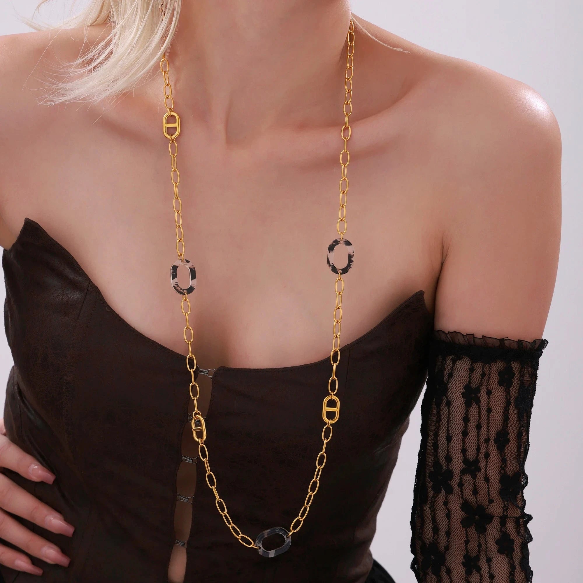 Long Collier Grain de Café