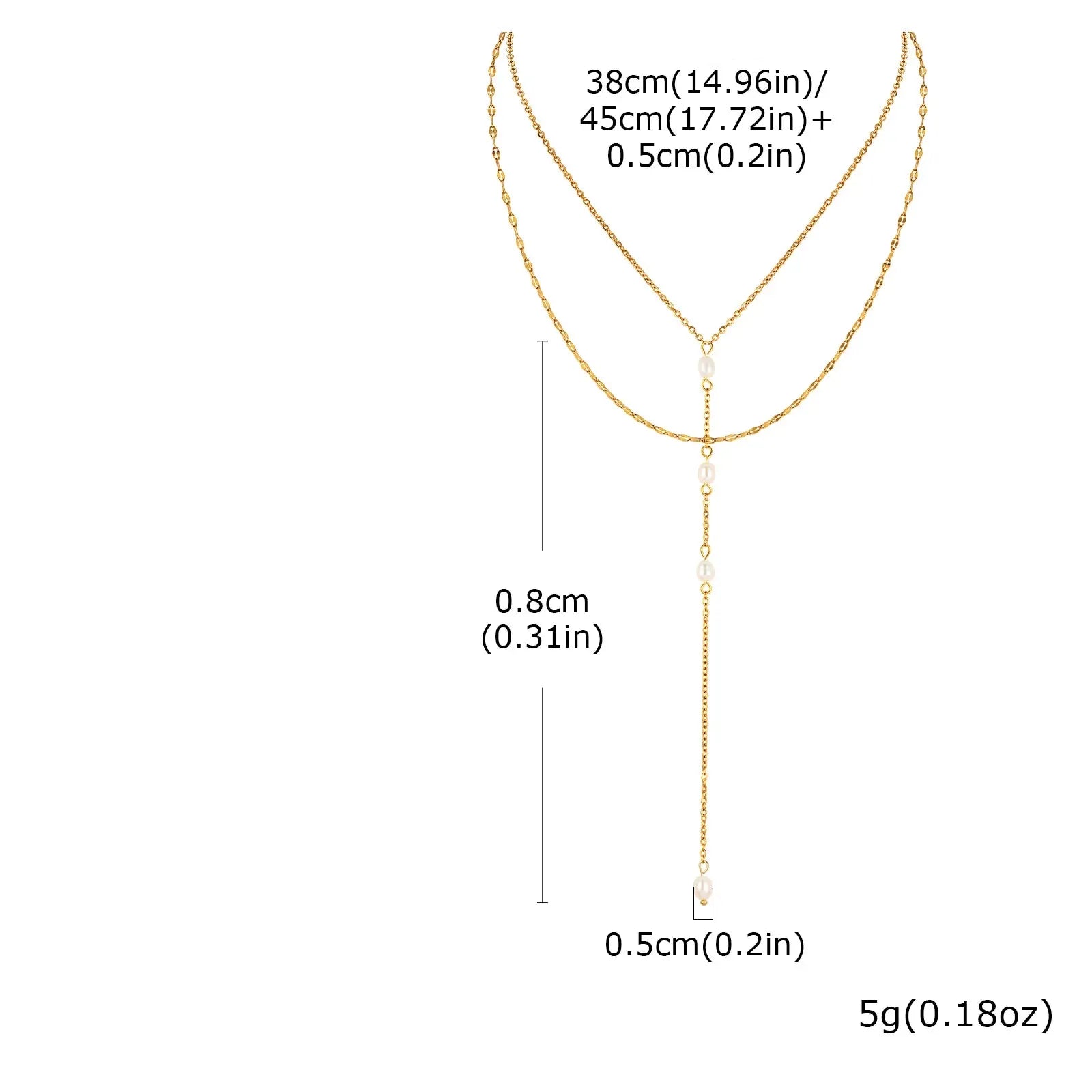 Sautoir Double Rang avec Perle