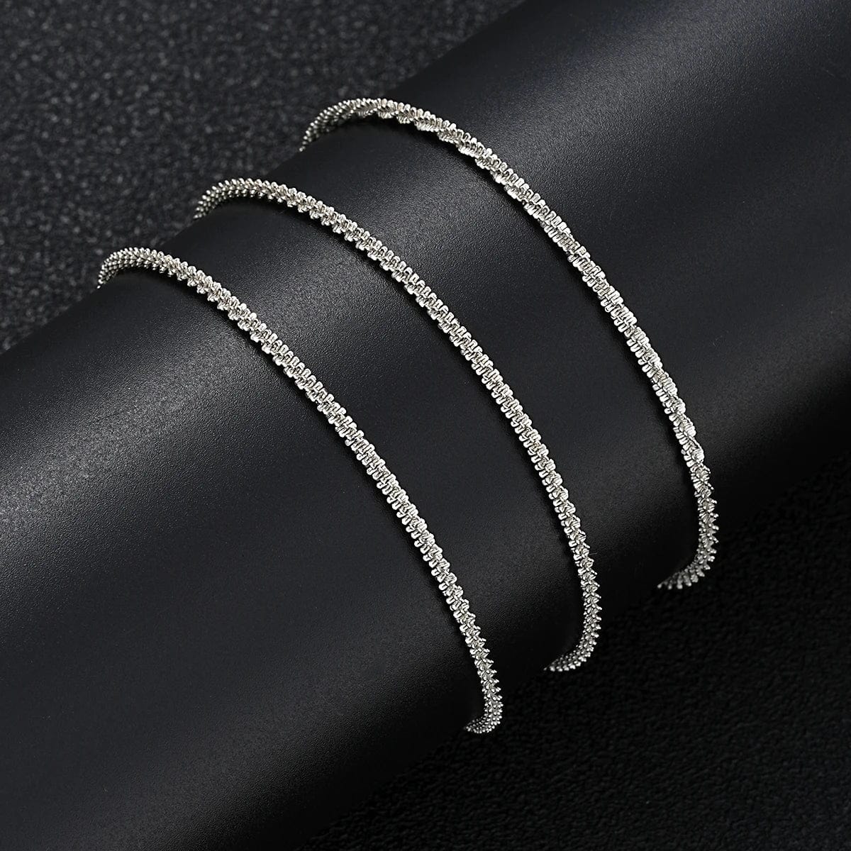 Set De 3 Bracelets De Cheville Femme En Acier Inoxydable 316L – Longueur Réglable 22+5 Cm – Cadeau Idéal - 2