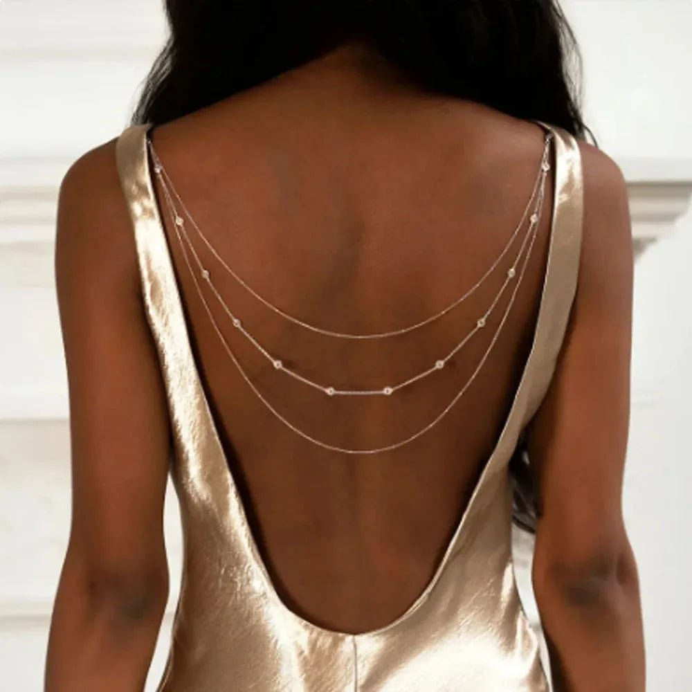 Collier à Trois Trous Avec Bille En Silicone - Accessoire De Mode Féminin Pour Robe De Soirée - Taille Unique Réglable - 7