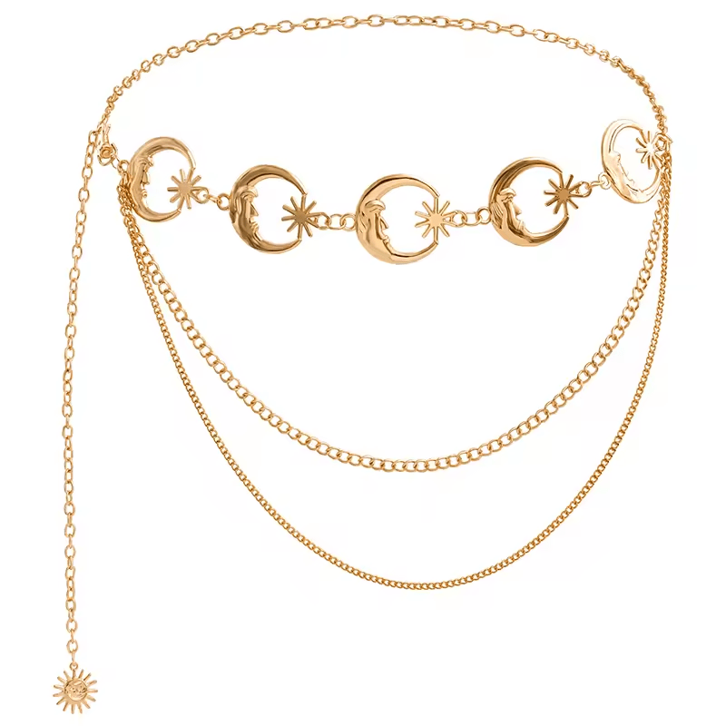 Triple Collier de Ventre Lune