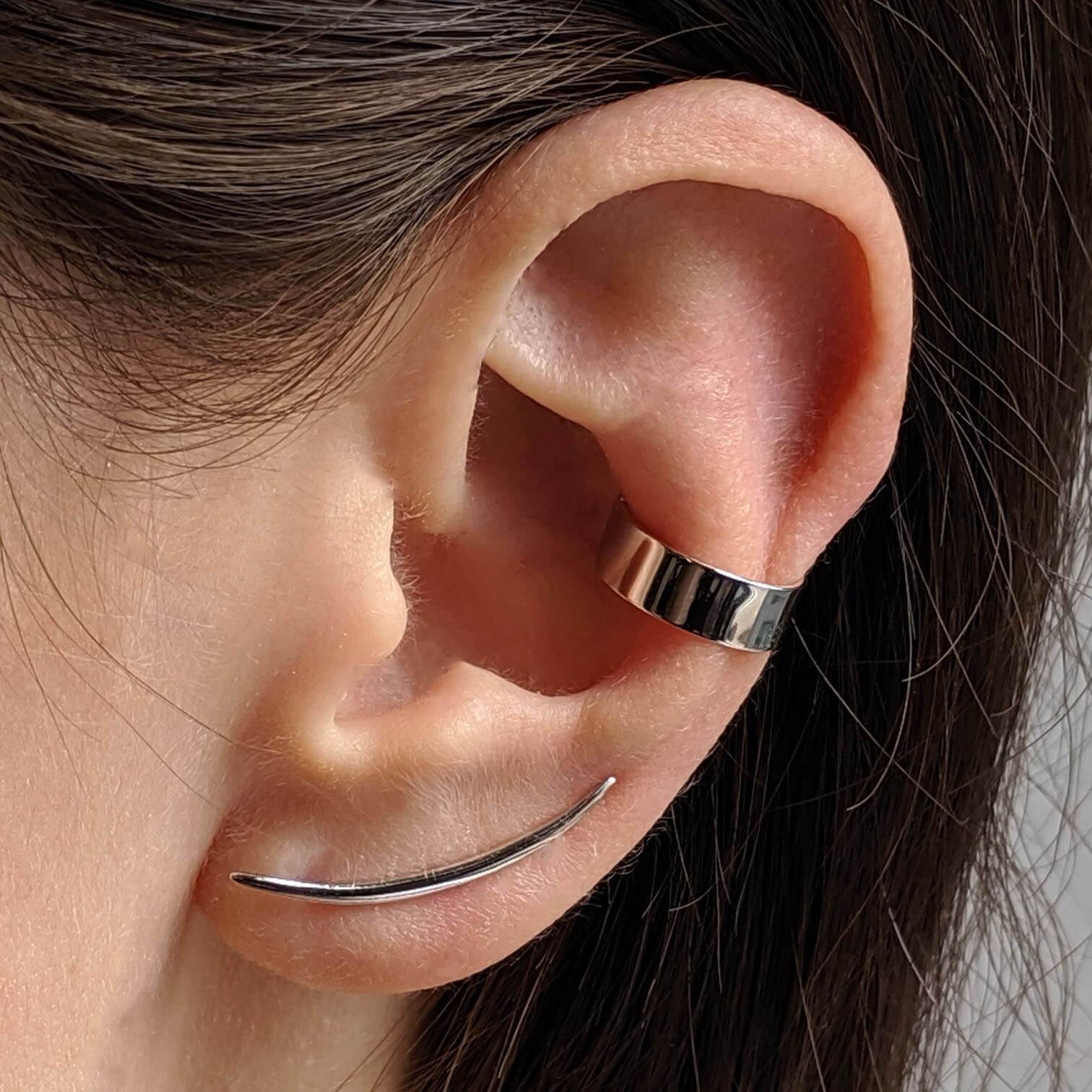Bague d'oreille argent