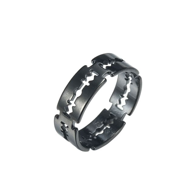 Bague argent homme rasoir