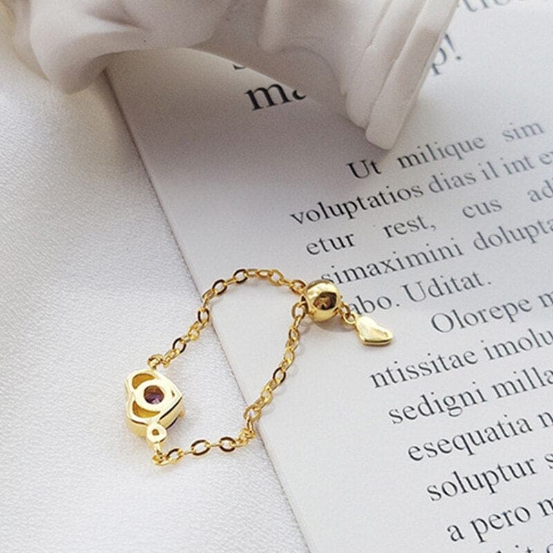 Bague chaine plaqué or