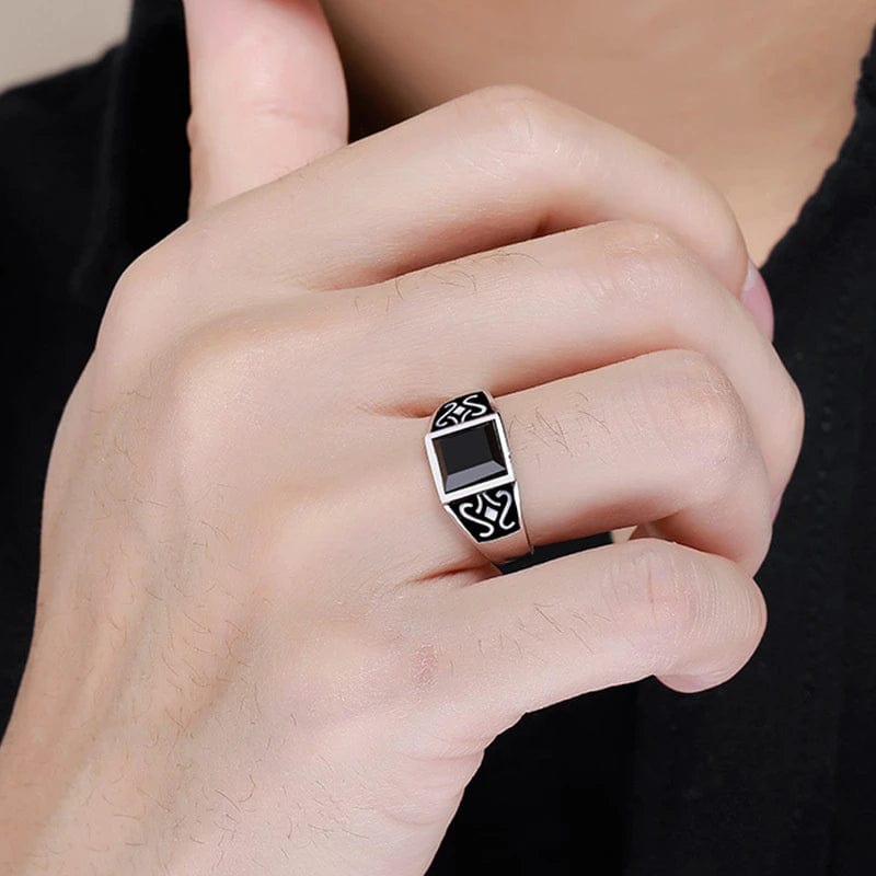 Bague homme argent vintage