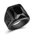 Bague homme noire mat