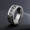 Bague homme or chaine