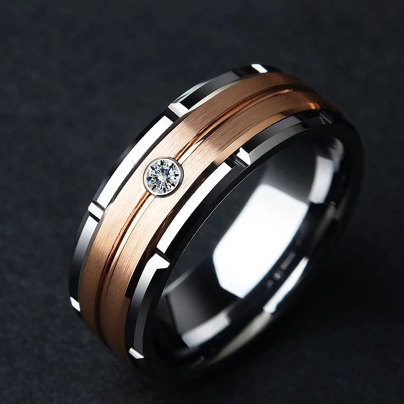 Bague homme or rose