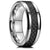 Bague homme titane carbone