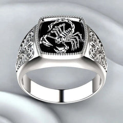 Bague Chevalière Scorpion Vintage – Acier Inox Or/Argent Poli Taille 57 Bijoux Homme Biker