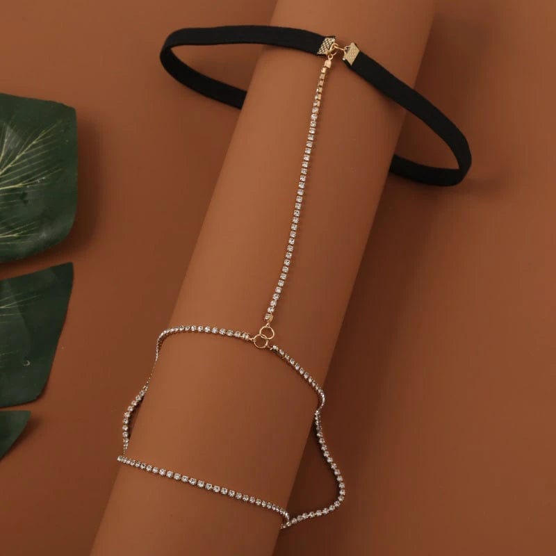 Bijou de cuisse strass