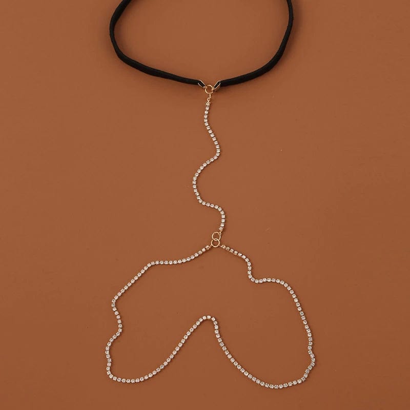 Bijou de cuisse strass