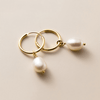 Boucle d&#39;oreille anneau perle