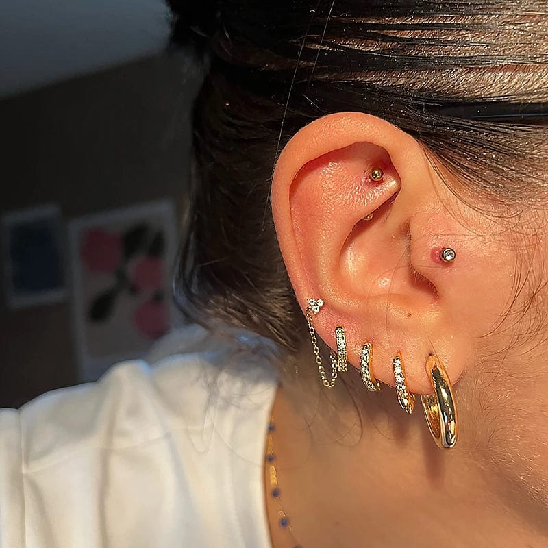 Boucle d&#39;oreille carré