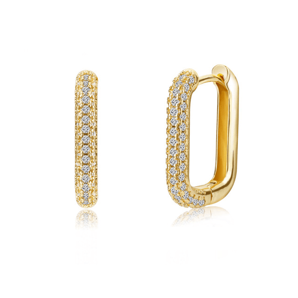 Boucles D'oreille Clip Dorées - Motif Fleur Et Cœur - Laiton - Occasion Bon état