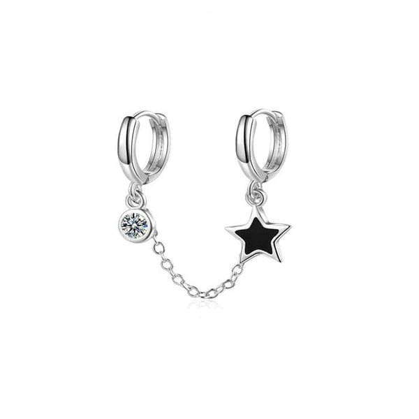 Étoiles en Argent™ | Boucles d'oreilles chaîne raffinées
