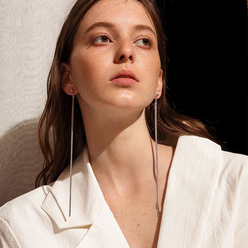 Boucle d'oreille longue pendante