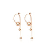 Boucle d&#39;Oreille Chaine Or Rose