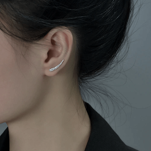 Boucle d'oreille grimpante feuille