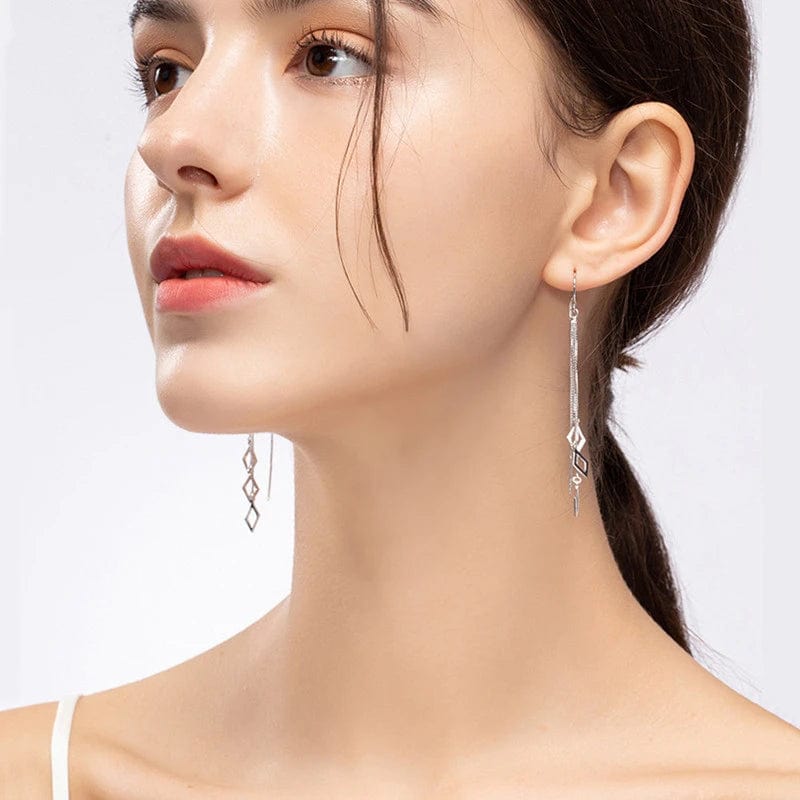 Boucle d&#39;oreille losange